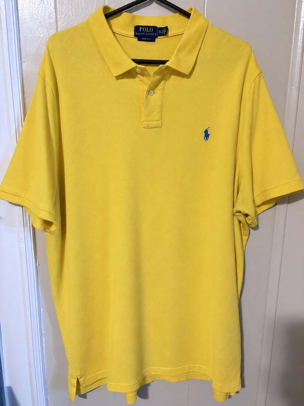 Polo Ralph Lauren Classic Fit Yellow Mesh Polo Shirt XXL
